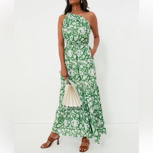 CHARINA SARTE Exclusive Green Botanica Long Dress - Picture 2 of 13